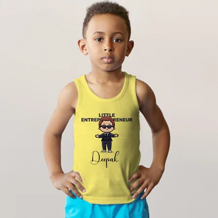 Little Entrepreneur Customized Kid’s Cotton Vest Tank Top