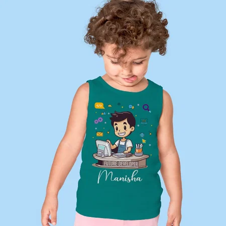 Future Developer Customized Kid’s Cotton Vest Tank Top