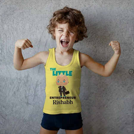 The Little Entrepreneur Customized Kid’s Cotton Vest Tank Top