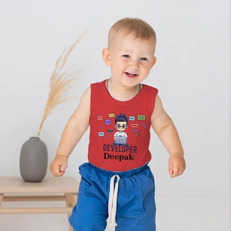 Future Developer Customized Kid’s Cotton Vest Tank Top