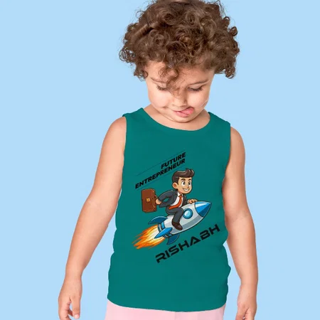 Future Entrepreneur Customized Kid’s Cotton Vest Tank Top