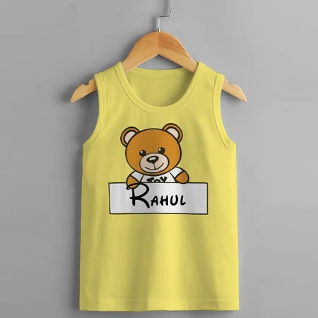 Teddy Customized Kid’s Cotton Vest Tank Top