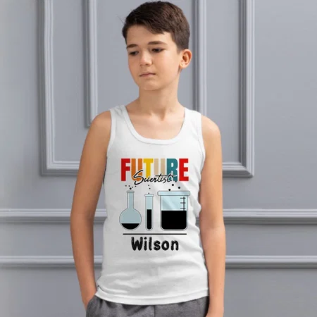 Future Scientist Customized Kid’s Cotton Vest Tank Top