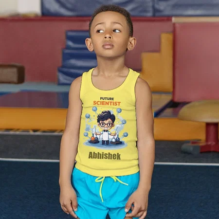 Future Scientist Customized Kid’s Cotton Vest Tank Top