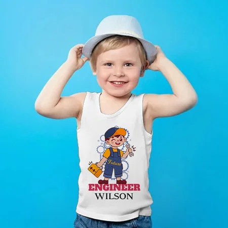 Future Engineer Customized Kid’s Cotton Vest Tank Top