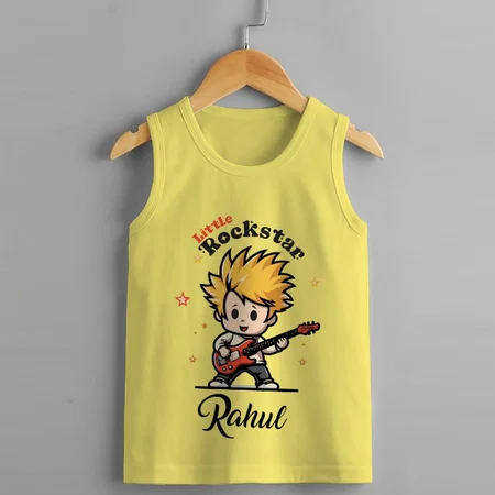 Little Rockstar Customized Kid’s Cotton Vest Tank Top