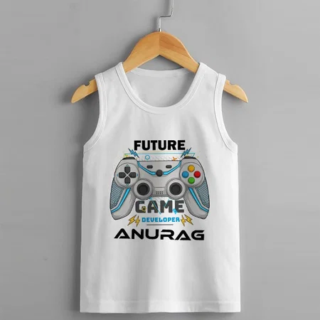 Future Game Developer Customized Kid’s Cotton Vest Tank Top