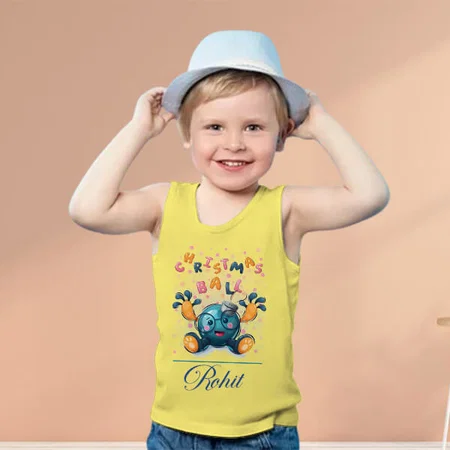 Christmas Ball Customized Kid’s Cotton Vest Tank Top