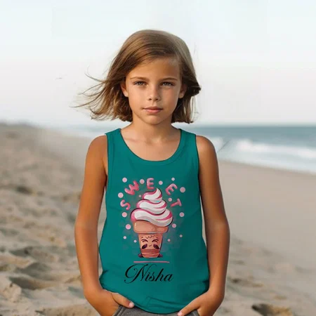 Sweet Ice Cream Customized Kid’s Cotton Vest Tank Top