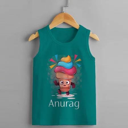 Ice Cream Customized Kid’s Cotton Vest Tank Top