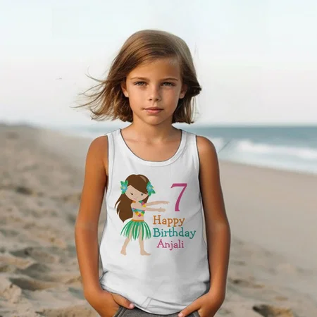 Happy Birthday Customized Kid’s Cotton Vest Tank Top