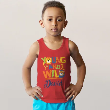 Young And Wild Customized Kid’s Cotton Vest Tank Top