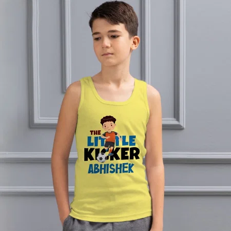 The Little Kicker Customized Kid’s Cotton Vest Tank Top