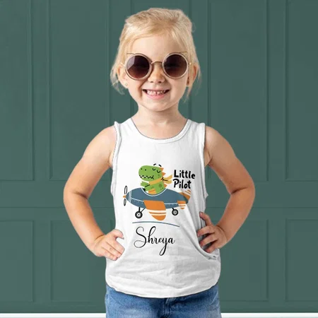Little Pilot Customized Kid’s Cotton Vest Tank Top