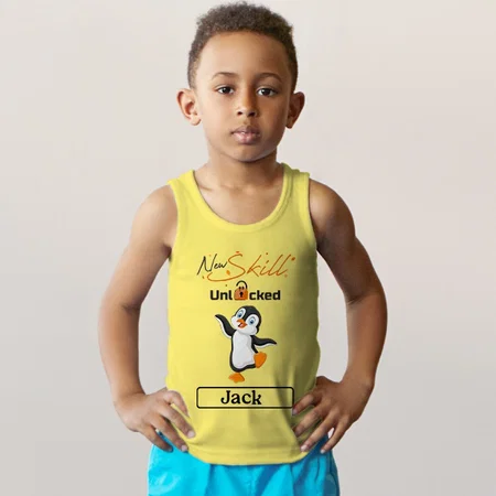 New Skill Unlocked Customized Kid’s Cotton Vest Tank Top
