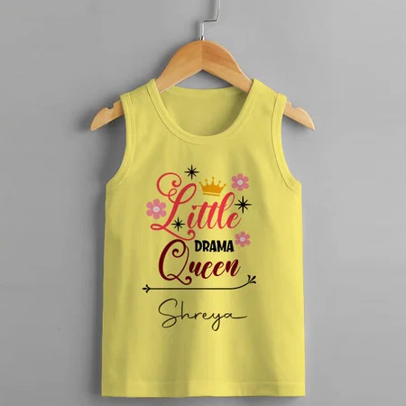 Little Drama Queen Customized Kid’s Cotton Vest Tank Top