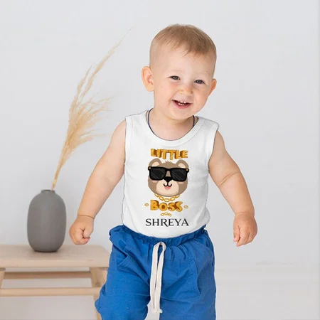 Little Boss Customized Kid’s Cotton Vest Tank Top