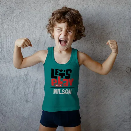 Let's Play With Customized Kid’s Cotton Vest Tank Top