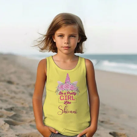 Be A Pretty Girl Like Customized Kid’s Cotton Vest Tank Top