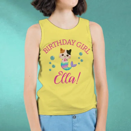 Mermaid Customized Kid’s Cotton Vest Tank Top