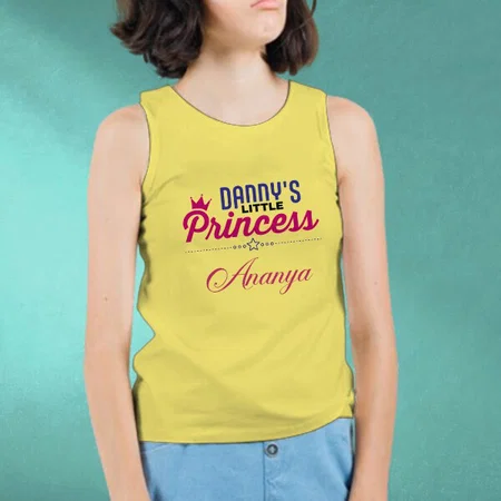 Daddy's Little Princess Customized Kid’s Cotton Vest Tank Top