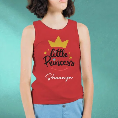 Little Princess Customized Kid’s Cotton Vest Tank Top