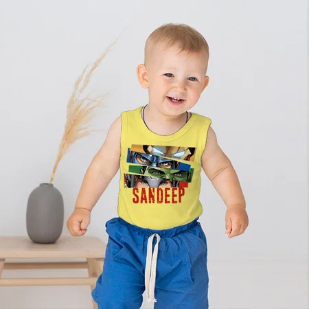 Superhero Customized Kid’s Cotton Vest Tank Top