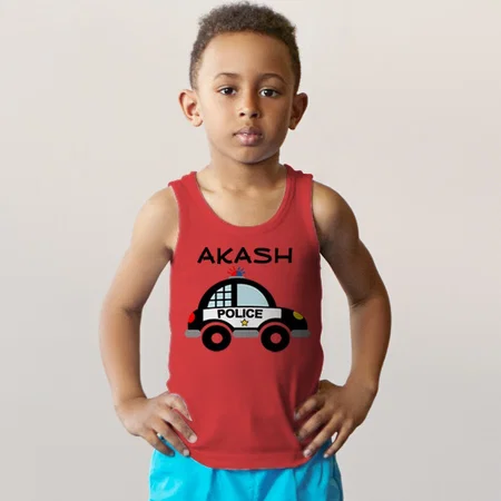 Little Car Customized Kid’s Cotton Vest Tank Top