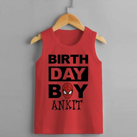 Birthday Boy Customized Kid’s Cotton Vest Tank Top