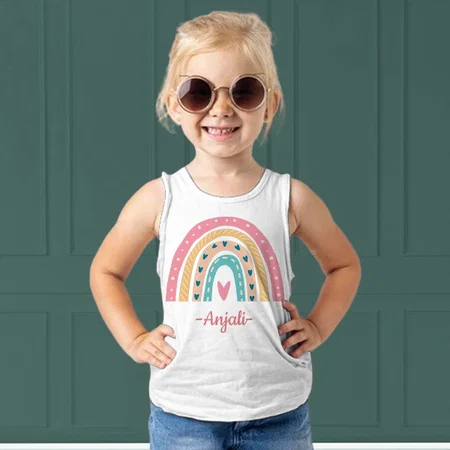 Rainbow Customized Kid’s Cotton Vest Tank Top