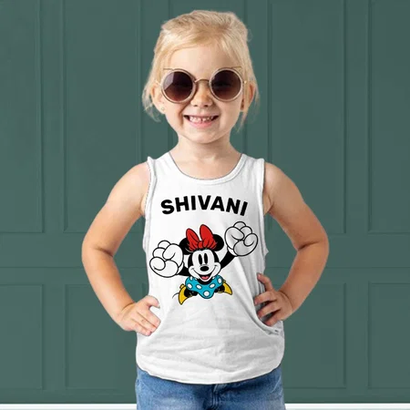 Cartoon Customized Kid’s Cotton Vest Tank Top