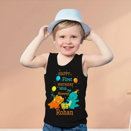 Happy First Birthday Customized Kid’s Cotton Vest Tank Top