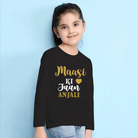 Maasi Ki Jaan Customized Full Sleeve Kid’s Cotton T-Shirt