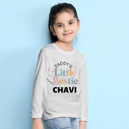 Little Bestie Customized Full Sleeve Kid’s Cotton T-Shirt