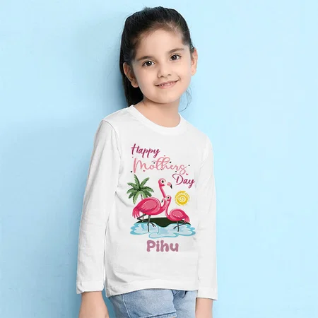 Happy Mother's Day Customized Full Sleeve Kid’s Cotton T-Shirt