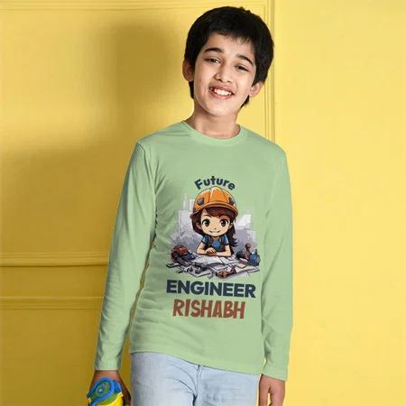 Future Engineer Customized Full Sleeve Kid’s Cotton T-Shirt
