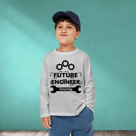 Future Engineer Customized Full Sleeve Kid’s Cotton T-Shirt
