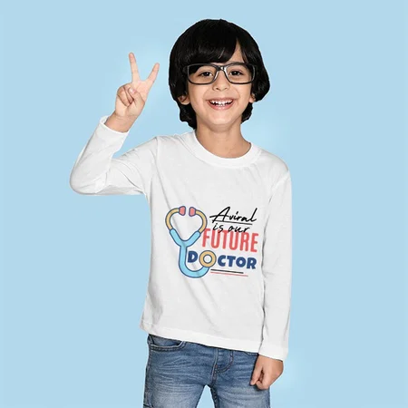 Future Doctor Customized Full Sleeve Kid’s Cotton T-Shirt