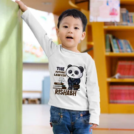 The Future Lawyer Customized Full Sleeve Kid’s Cotton T-Shirt