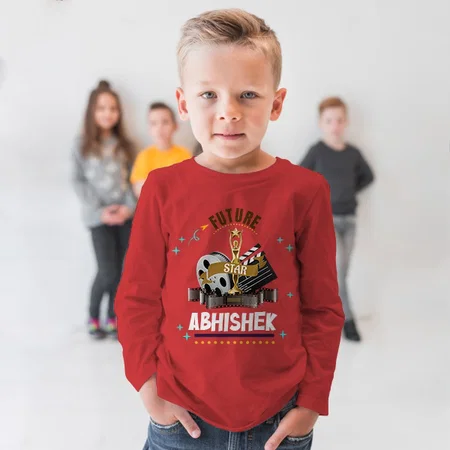 Future Star Customized Full Sleeve Kid’s Cotton T-Shirt