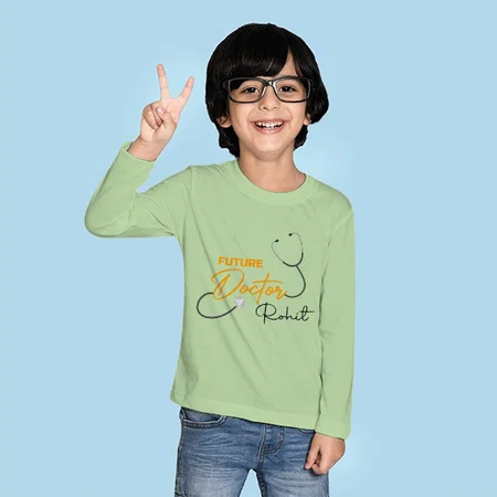 Future Doctor Customized Full Sleeve Kid’s Cotton T-Shirt