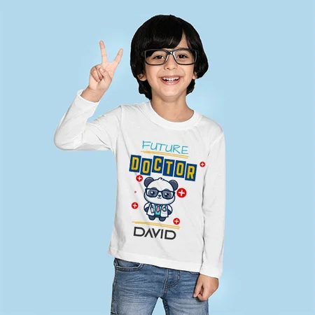Future Doctor Customized Full Sleeve Kid’s Cotton T-Shirt