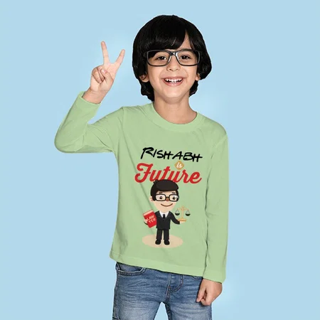 Future Lawyer Customized Full Sleeve Kid’s Cotton T-Shirt