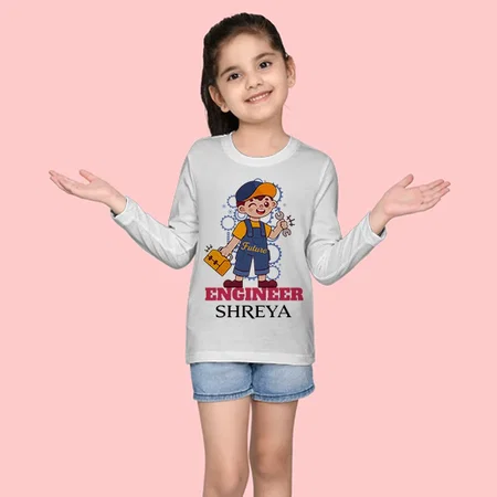 Future Engineer Customized Full Sleeve Kid’s Cotton T-Shirt