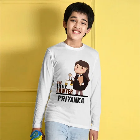 The Little Lawyer Customized Full Sleeve Kid’s Cotton T-Shirt