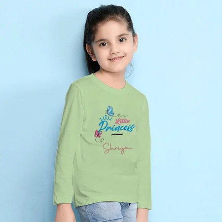 Little Princess Customized Full Sleeve Kid’s Cotton T-Shirt