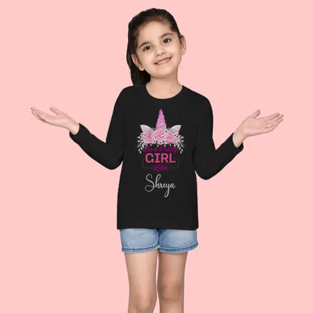 Be A Pretty Girl Like Customized Full Sleeve Kid’s Cotton T-Shirt