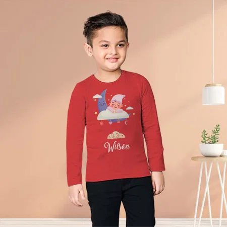 On Sleep Customized Full Sleeve Kid’s Cotton T-Shirt