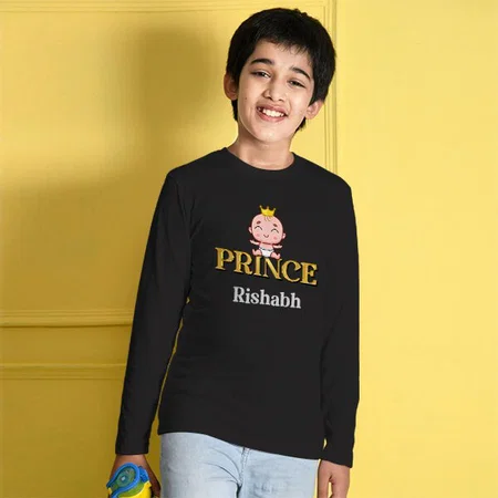 Little Prince Customized Full Sleeve Kid’s Cotton T-Shirt