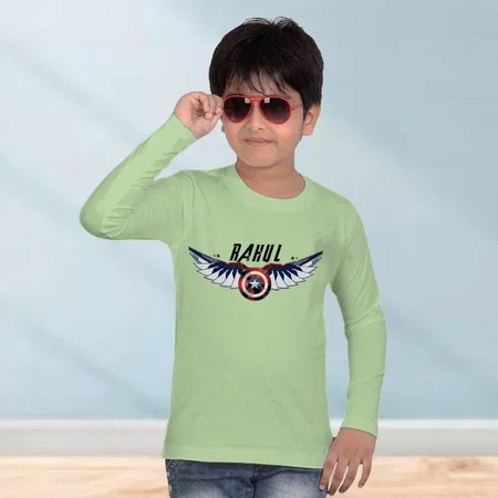 Captain Customized Full Sleeve Kid’s Cotton T-Shirt